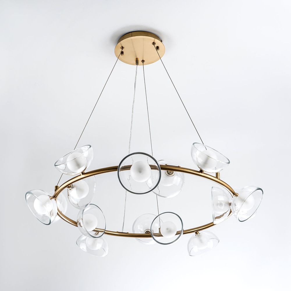 Подвесной светильник 75*50/100 см, 15хG4 MODESTYLE MS.6015.15 BS латунь