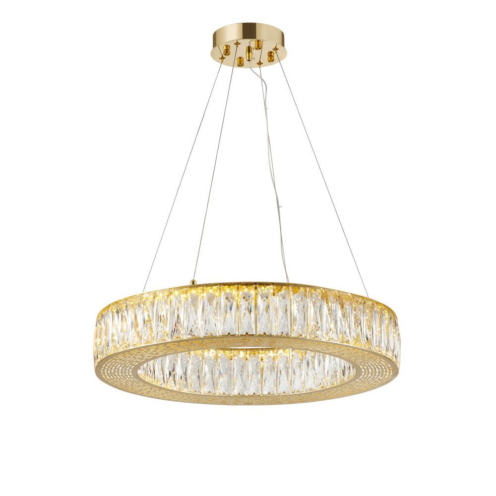 Люстра Ø600 x H100 (1200), мм, 118W 3000-6000K, GOLD (Золото) NewRgy E76-ф600*H100 GOLD
