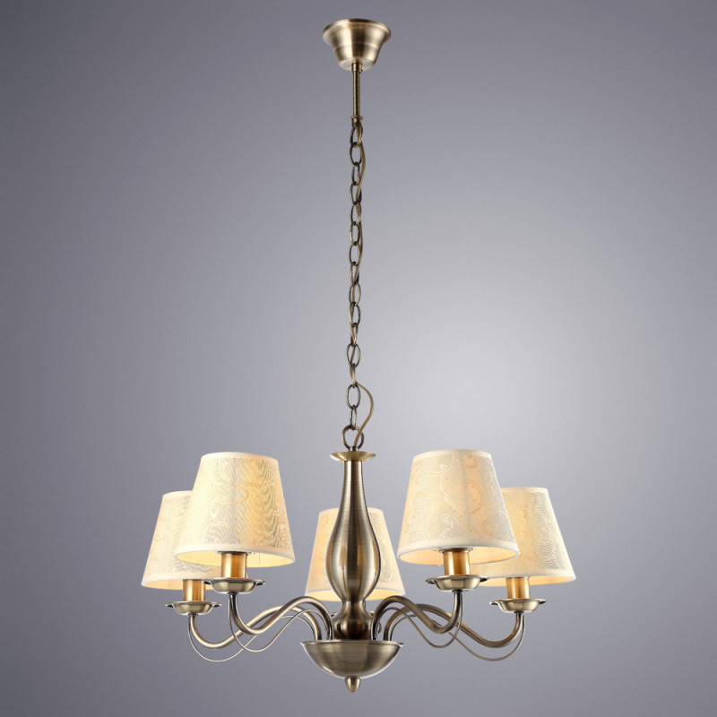 Подвесной светильник Arte Lamp A9368LM-5AB бронза, диаметр 60 см