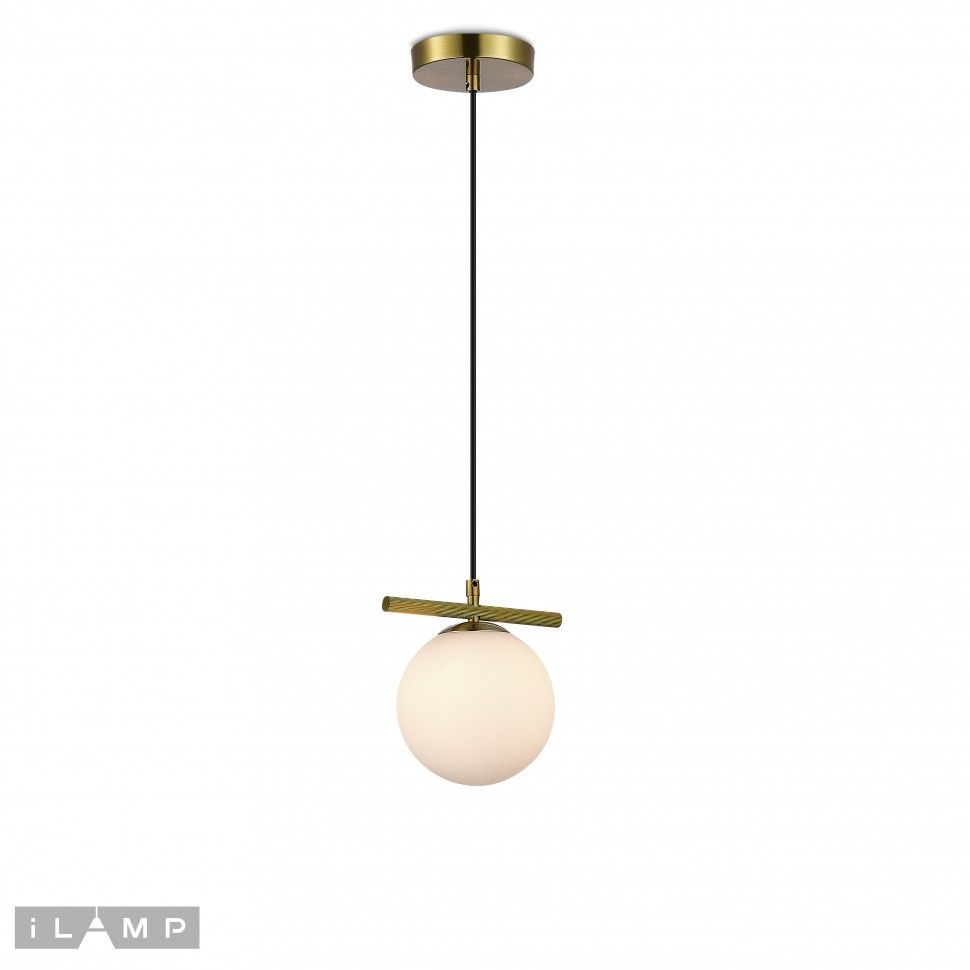 Подвесной светильник 15-120 см, 1*G9*30W, iLamp Golden 2134-1 BR, Латунь