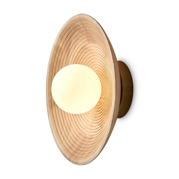 Настенный светильник 30 см, Freya Albero FR5589WL-01T, латунь-дерево