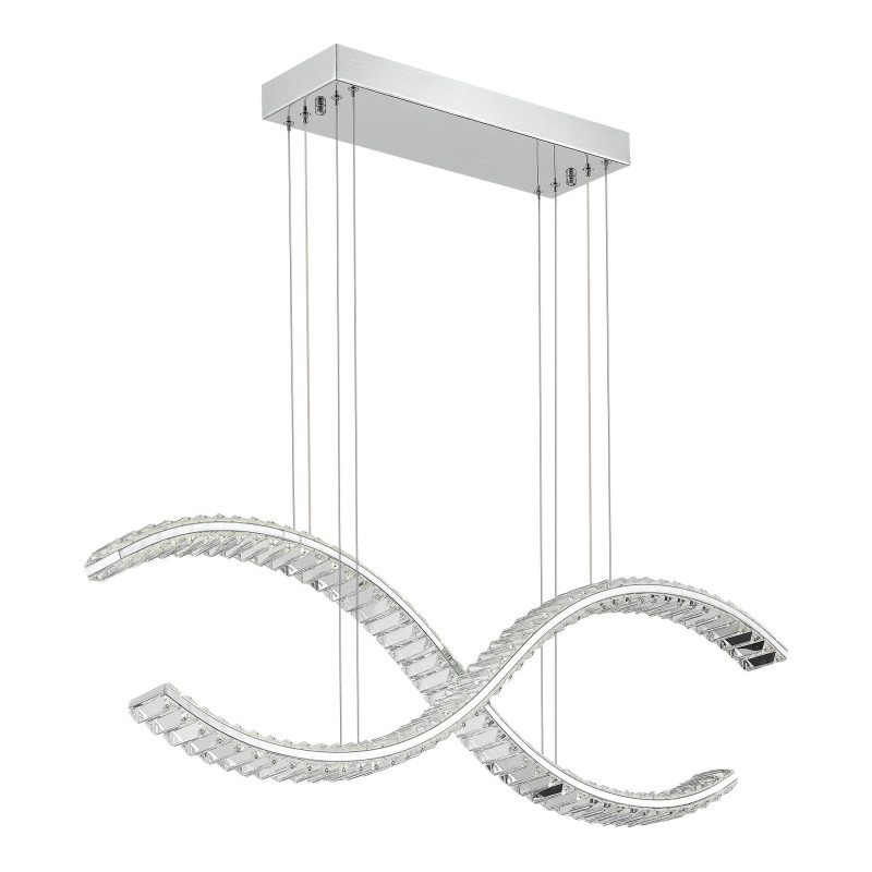 Светильник подвесной 18*100*200 см, LED*1*44W, 3000K, St Luce Aceno SL6206.103.44, Хром