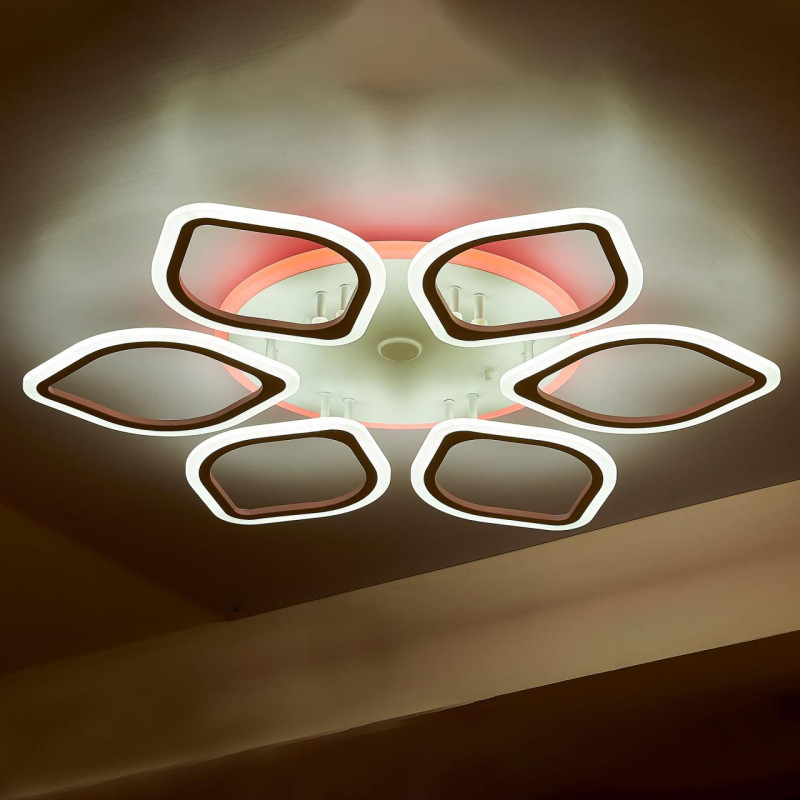 Люстра потолочная Citilux Ромби Смарт CL236A160E, 80W LED, 3000-5500K, диаметр 84 см, белый