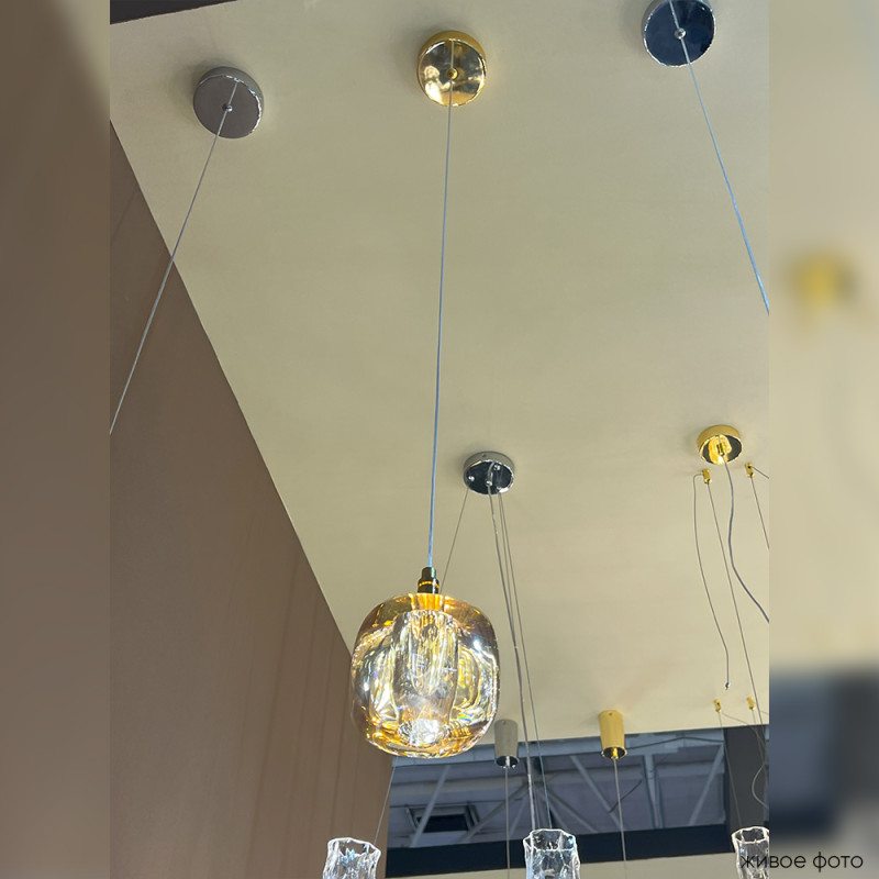 Светильник 10 см, BOX SP1 GOLD/AMBER, золото