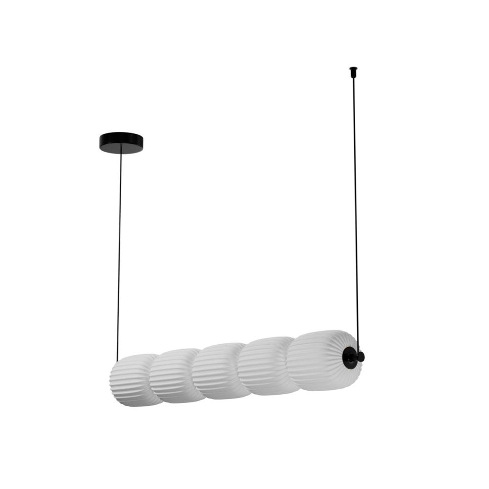 Светильник подвесной 86*15-150 см, 5*LED*8W, 3000-6000K, Lightera Lavish LE162L-5W WIFI, Черный