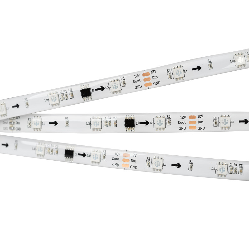 Лента герметичная SPI-SE-B30-10mm 12V RGB-PX3 (7.2W/m, IP65, 5060, 5m) (Arlight, бегущий огонь) 026369(2). Цена указана за 5 метров. Продается кратно 5 метрам.