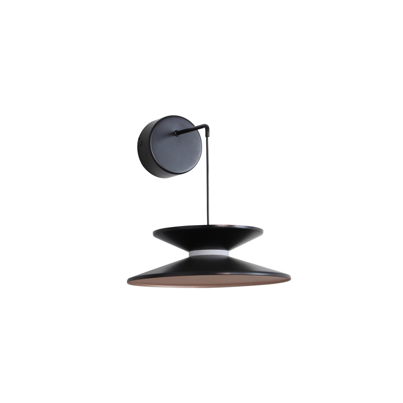 Бра 22*20*13,5 см, 4W, Favourite Platt 4372-1W матовое золото, черный матовый и белый акрил