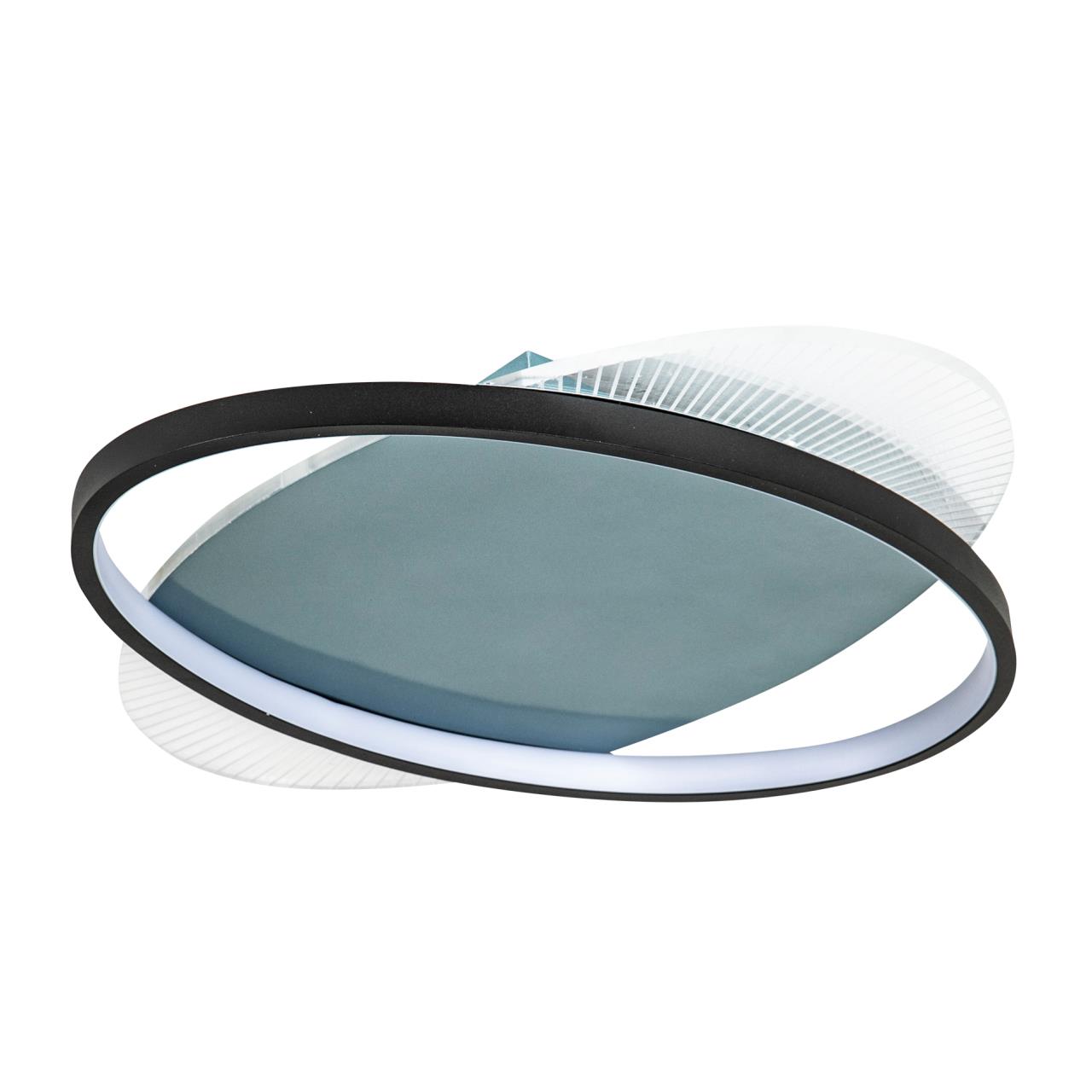 Светильник 48*48*6 см, LED 56W, 3000 / 6000K, Черный LED4U L1025-500 BK