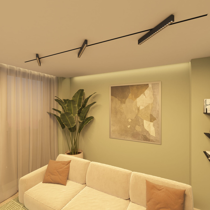 Светильник на шине 53,8*3,5*6 см, LED * 40W, 3000K, Denkirs Edder DK6634-BK, черный