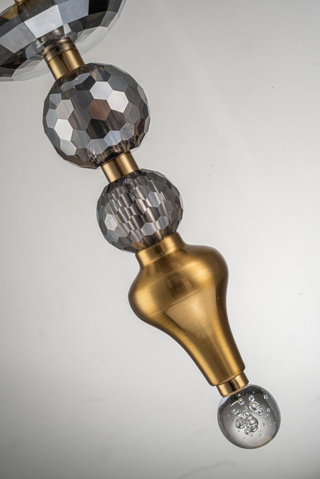 Подвесной светильник 13-111 см, 1*LED*4W, 3000K, Belfast Herbison A1933-D-A3 GR GL, Черный