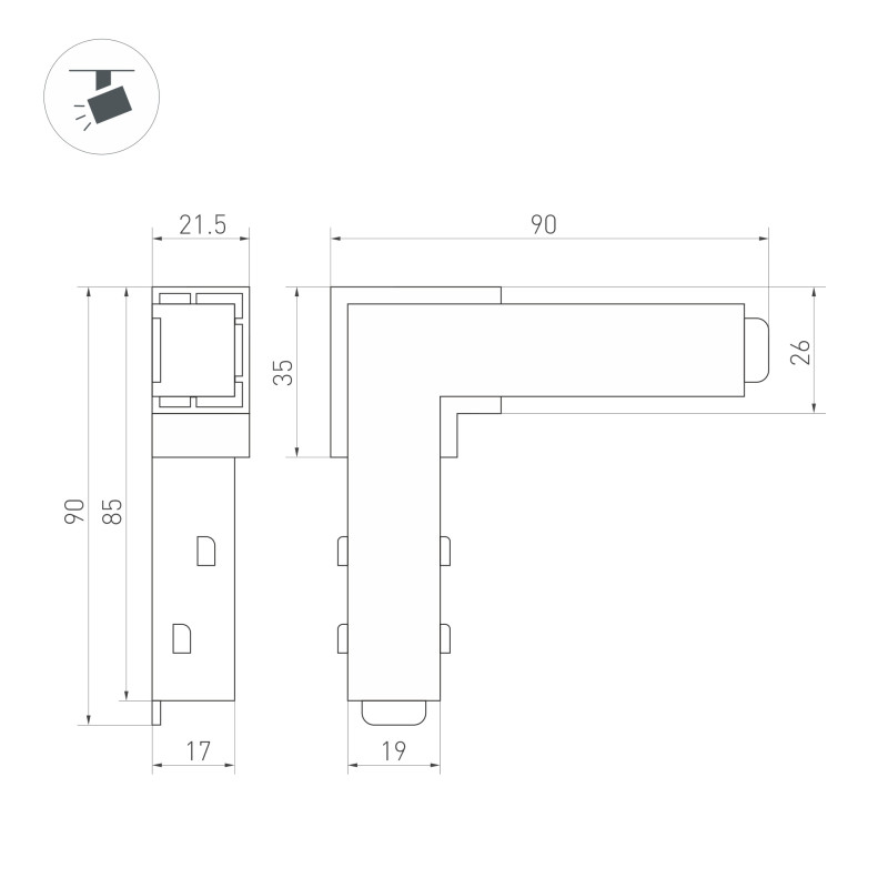 Коннектор Arlight 037315 9,94*9,94*2,25 см.