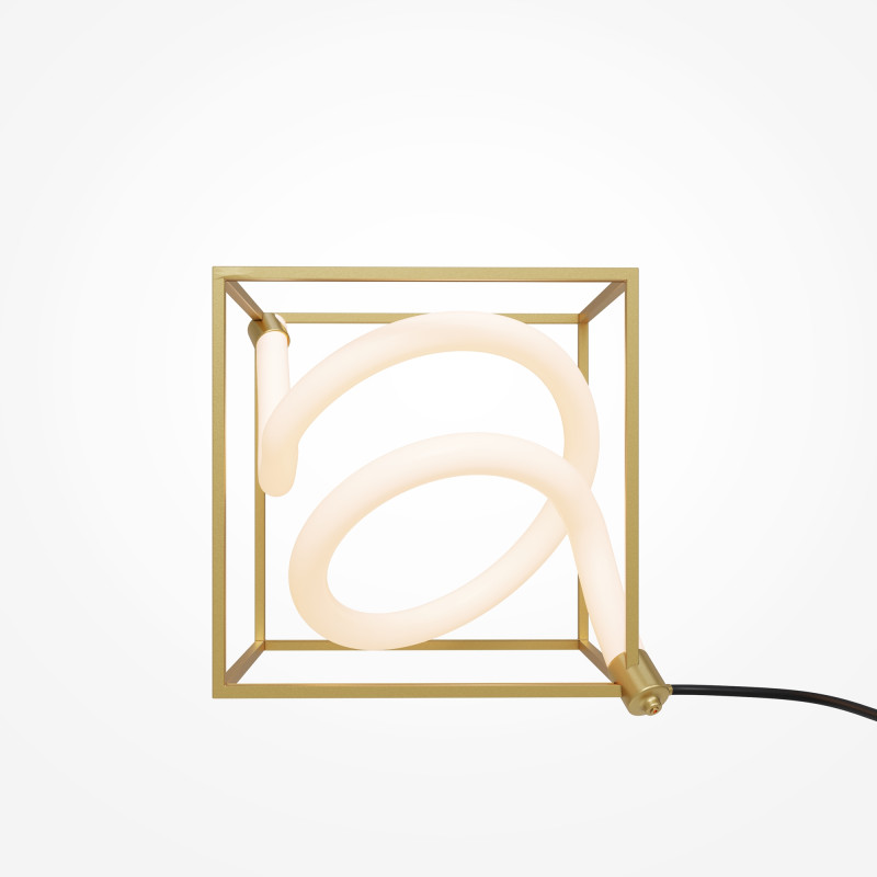 Настольная лампа 20*20*20 см, LED, 3000К, Maytoni Membrane MOD345TL-L11BS3K латунный