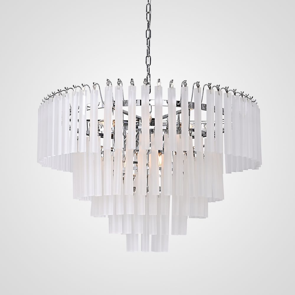 Подвесная люстра Eich Chandelier Nova D80 Nickel 80*80*85 см, 12*E14*40W, ImperiumLoft 40.1594, Никель