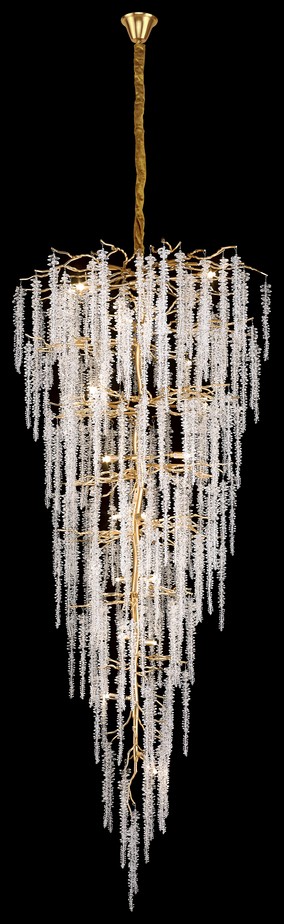 Светильник подвесной Wertmark Daciana WE185.22.303, 90*90 см, матовое золото