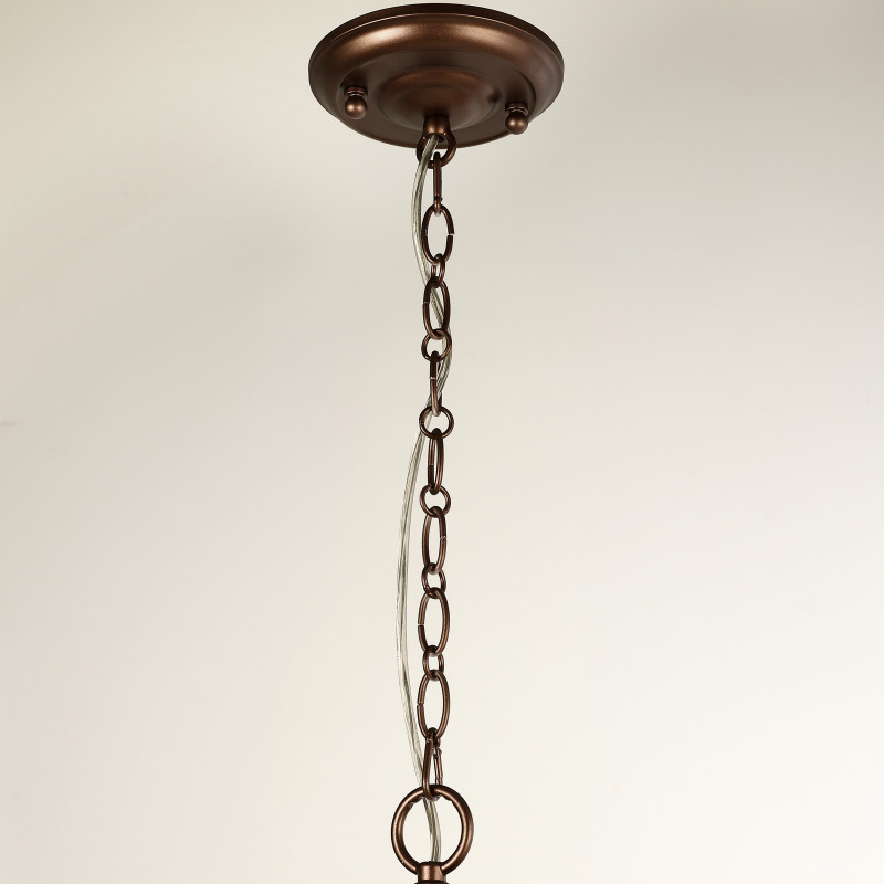 Подвесная люстра Favourite Avangard 2953-6P, D750*H510/1510, каркас золотисто-коричневого цвета, плафоны из белой ткани