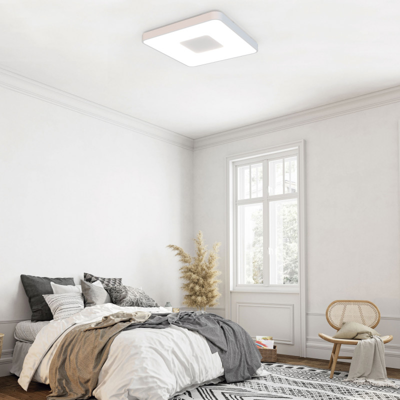 Светильник 54*54*7 см, LED *  100W, 3000К-6000К Mantra Coin 7916, белый
