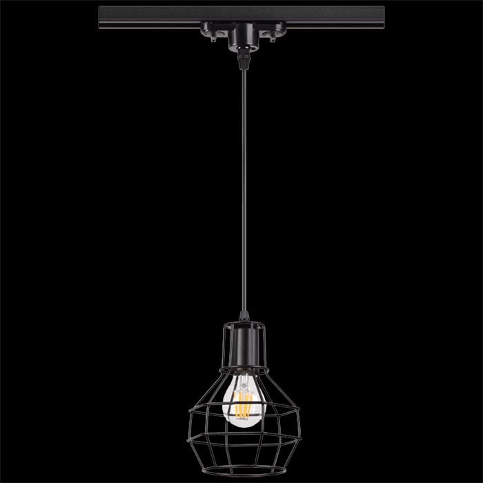Трековый светильник Novotech Zelle 370423, черный, 19.5x15.3x15.3см, Е27, 50W