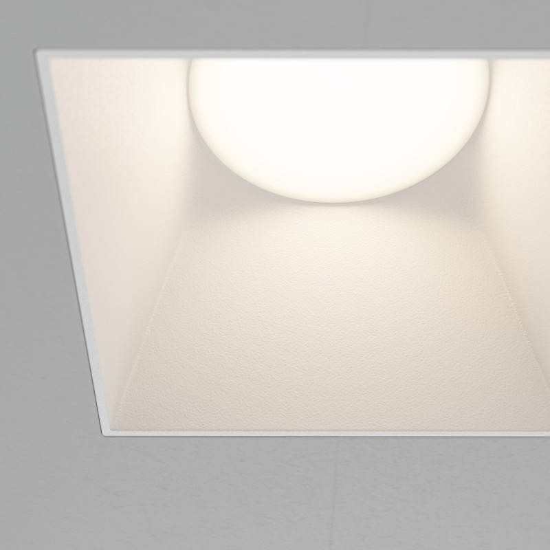 Светильник 13 см, Maytoni Downlight Share DL051-01-GU10-SQ-W, белый