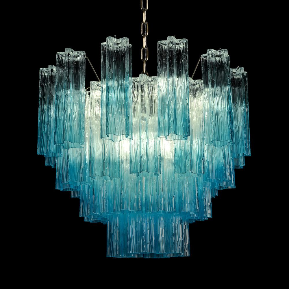 Подвесная люстра 60 см, Loft IT Murano 10580/600 Clear blue, бронза