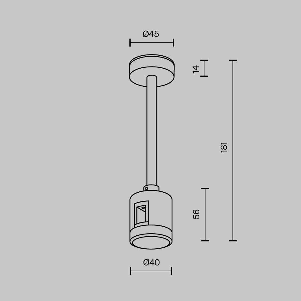 Комплектующие для трековой системы  TRA156C-IPCL1-PT 4,5*4*-18,1 см, *Maytoni technical Accessories for tracks Flarity TRA156C-IPCL1-PT, Платина