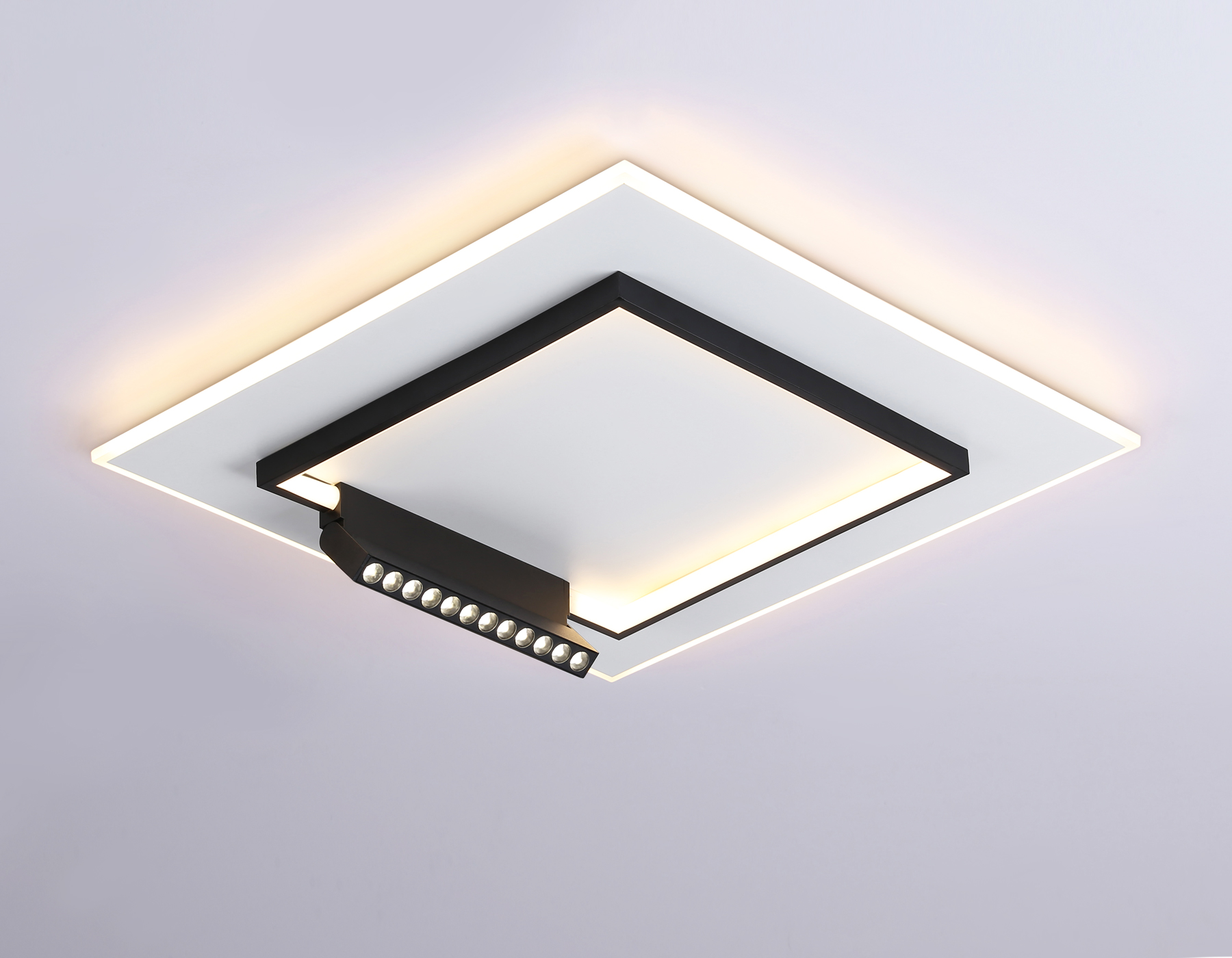 Светильник 50*50*8 см, LED 72W, 3000К, белый, черный Ambrella Comfort LineTech FL51455