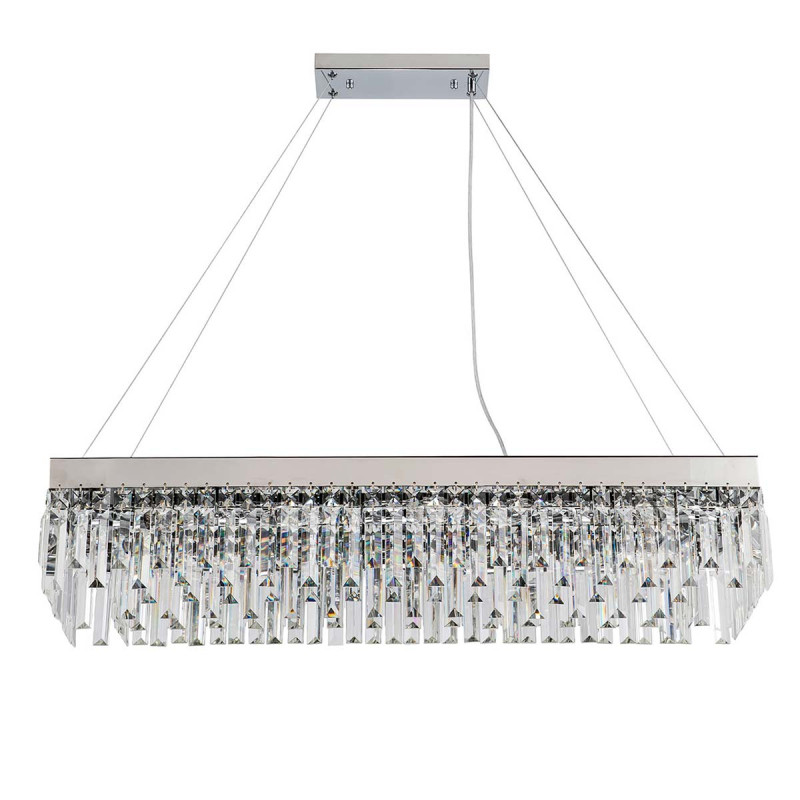 Подвесной светильник 910*320*215/1020 мм, 12*E14 хром Indigo Lacrima V000361, 12026/12PL Chrome