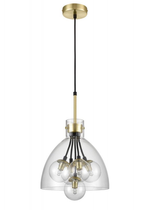 Подвесной светильник  25*194 см, 5*G9 латунь, черный Vele Luce Caramella VL5904P25