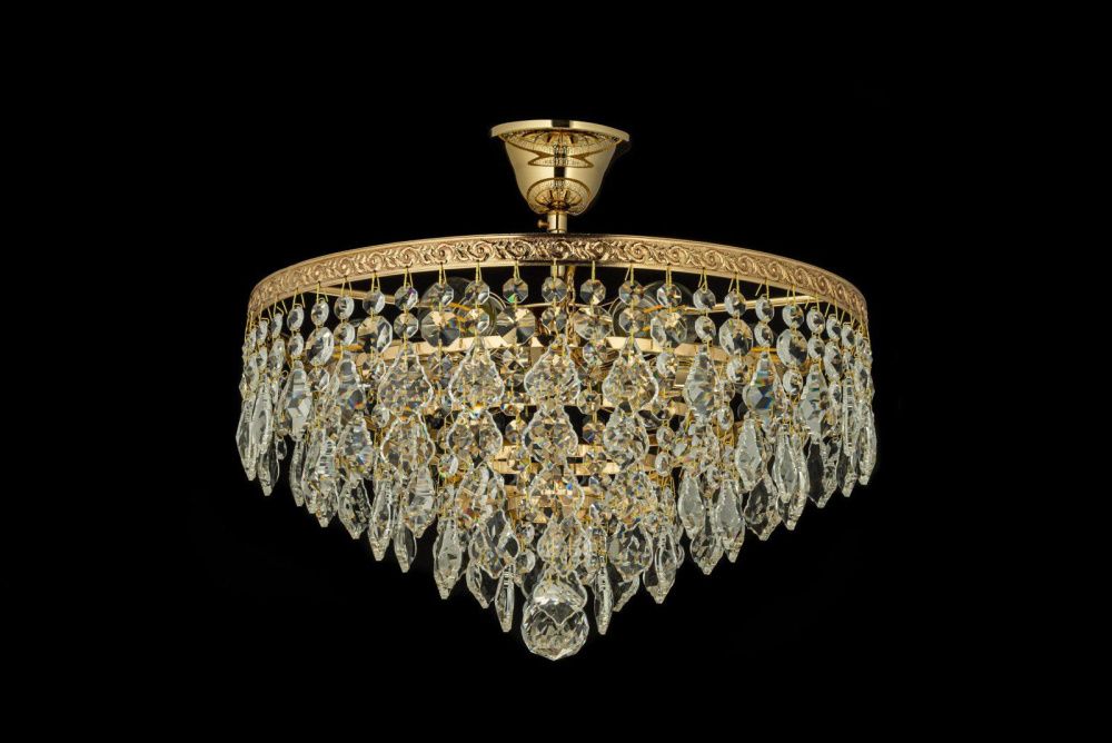 Люстра потолочная *38*32 см, 5*E27*60W, Arti Lampadari Castellana Gold Castellana E 1.3.38.602 G, Золото