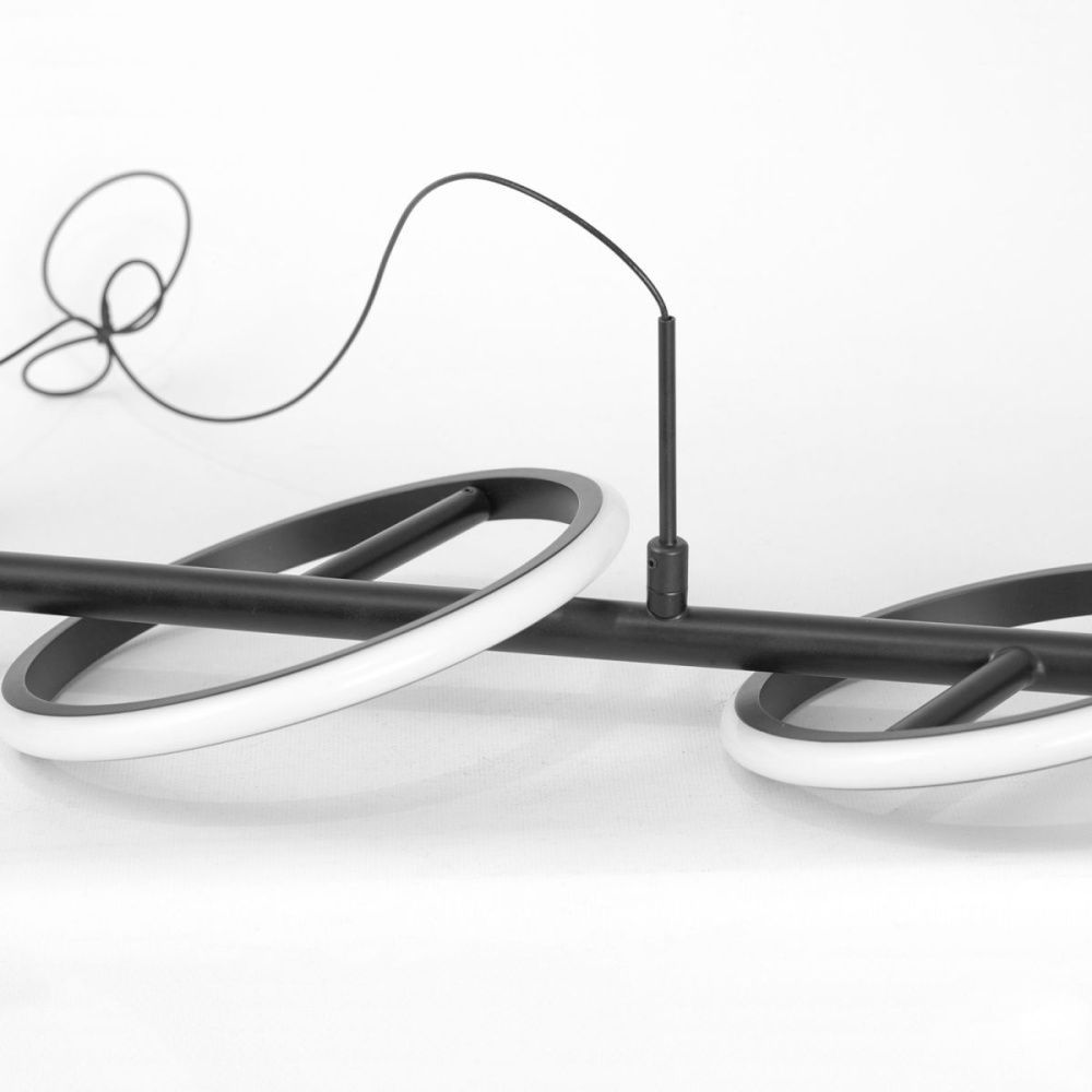 Подвесной светильник 91 см, 50W, 4000K, Lussole Kimble LSP-7418, черный