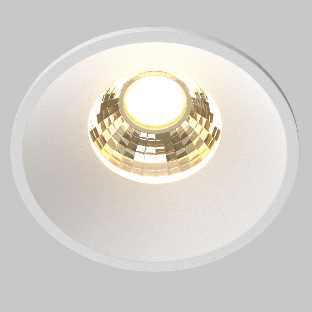 Встраиваемый светильник 5,3 см, LED*7W, 2700K, Maytoni Round 60° DL058-7W2.7K-W, Белый