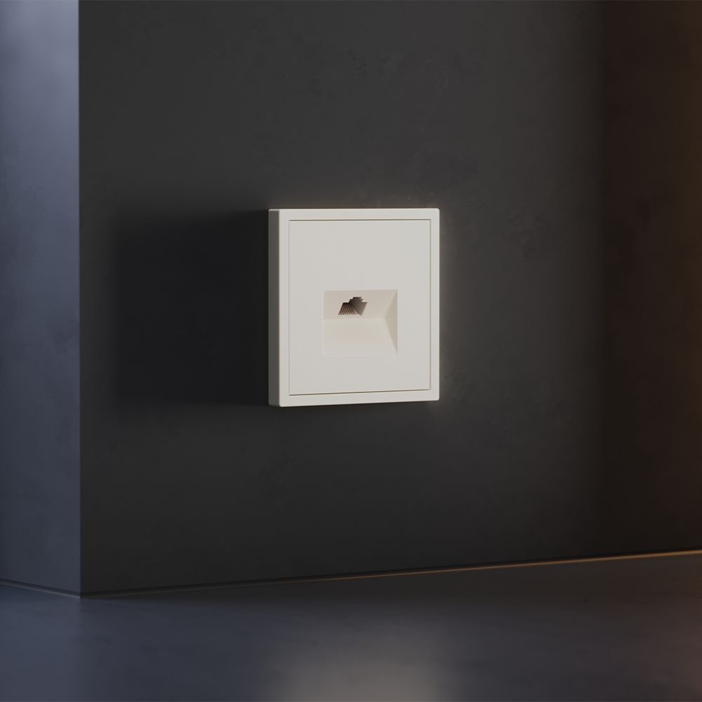 Накладка для розетки компьютерной RJ45 кат.6, S70, хлопок Voltum VLS001313