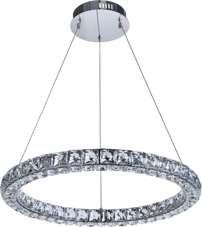 Люстра подвесная 60 см, 60W, 3000-6000K, Stilfort 4052/09/06P, хром