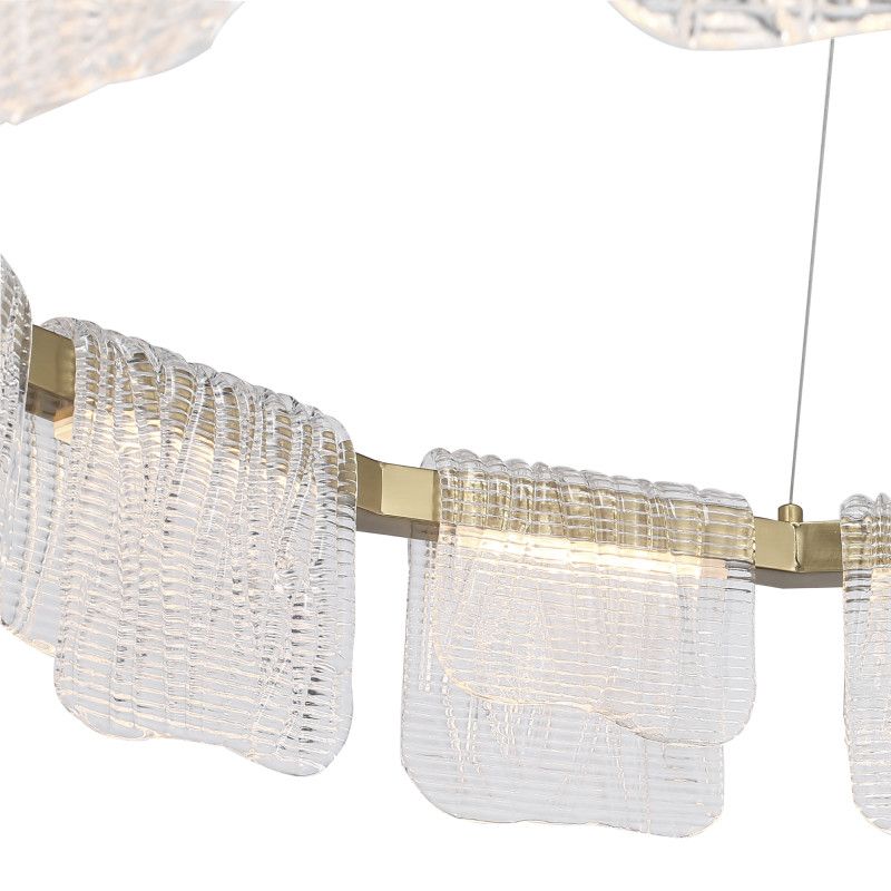 Подвесная люстра 80*150 см, 1*LED*66W, 4000K, ST-Luce Voile SL6021.203.66, золотой