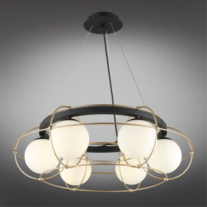 Подвесная люстра 60*50-130 см, 6*G9, 5W, Aployt Mahot APL.317.03.06, золотой
