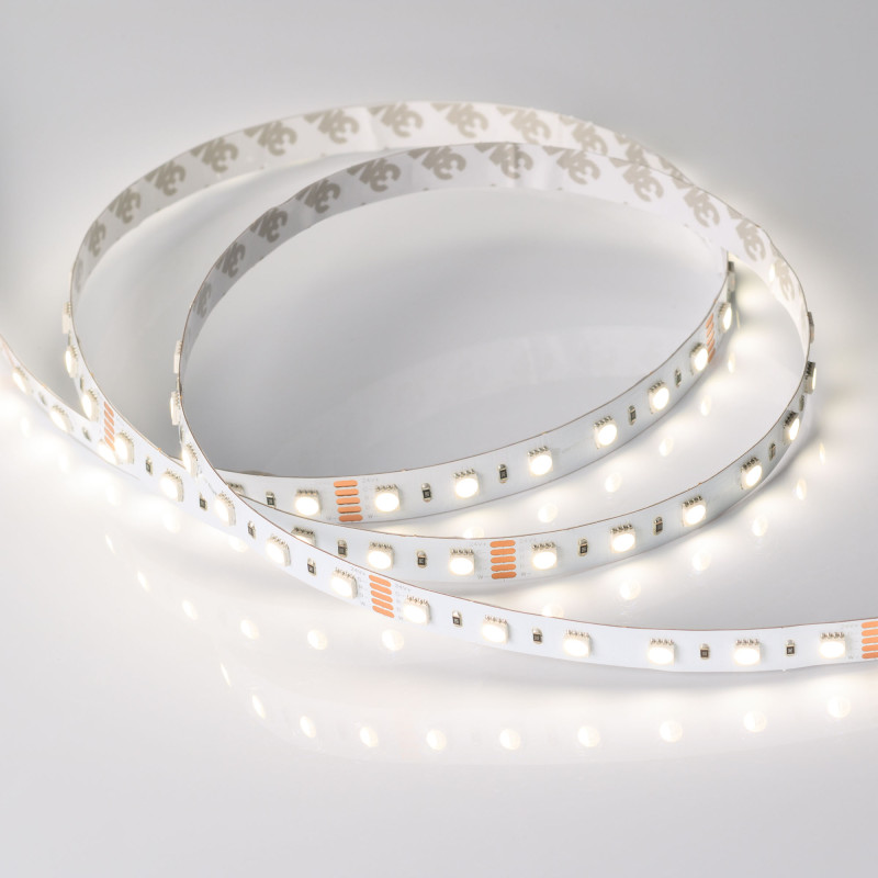 Лента RT-B60-12mm 24V RGBW-Day-4-in-1 (19.2 W/m, IP20, 5060, 5m) (Arlight, Открытый) 019151(2). Цена указана за 5 метров. Продается кратно 5 метрам.