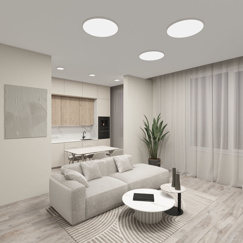 Накладной светильник *22*2,5 см, LED * 18W, 3000-6500К, Denkirs Thin DK6520-WH, белый