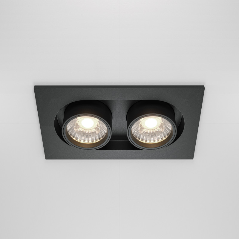 Встраиваемый светильник 15,9*9,5*9,8 см, LED*20W, 4000 К, Hidden DL045-02-10W4K-B Maytoni Downlight, Черный