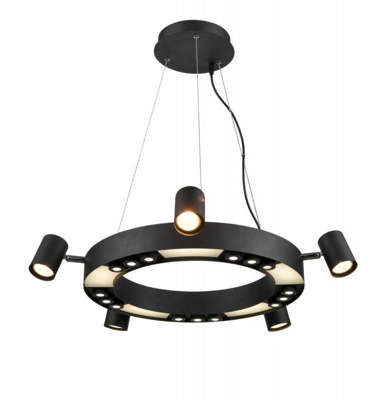 Подвесной светильник  50*120 см, 5*LED / GU10 черный, хром Vele Luce Octopus VL10152P05