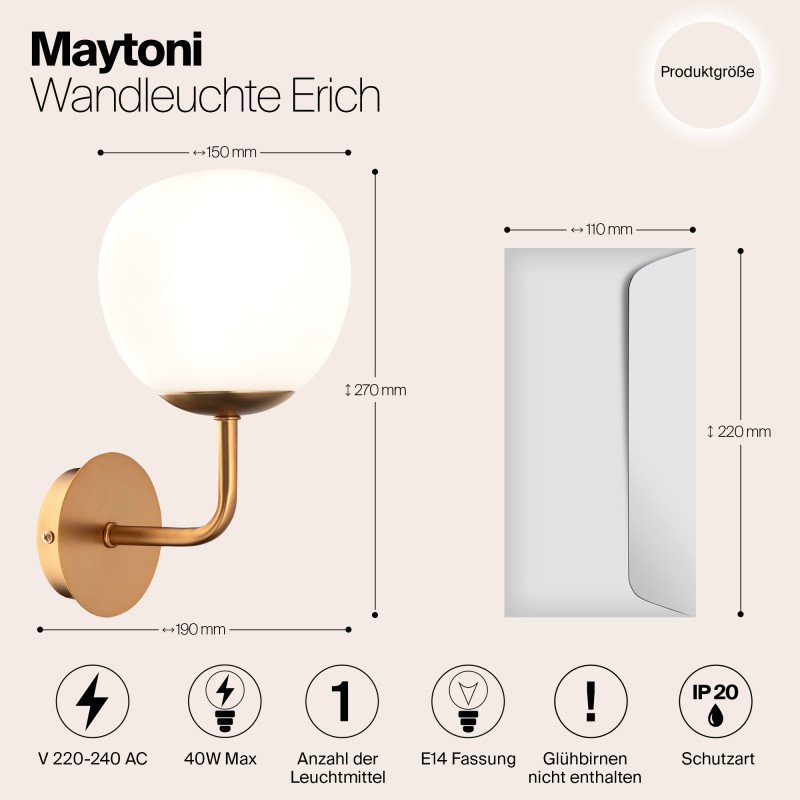 Бра Maytoni Erich MOD221-WL-01-G