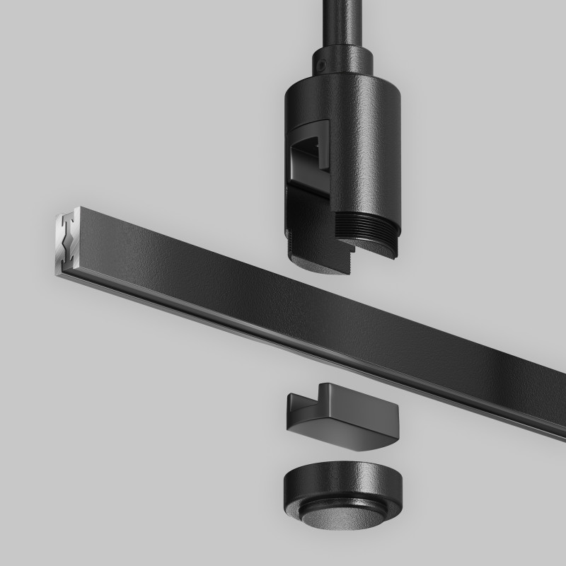 Подвесной комплект 2,9*2,9*12,4 см, Maytoni Technical Magnetic trаck system Flarity черный TRA156C-S1-B черный