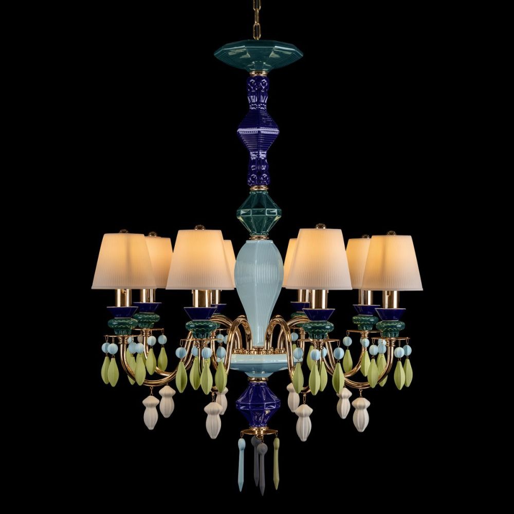 Подвесная люстра 63 см, Loft IT Grace 10203/8 Green, золото