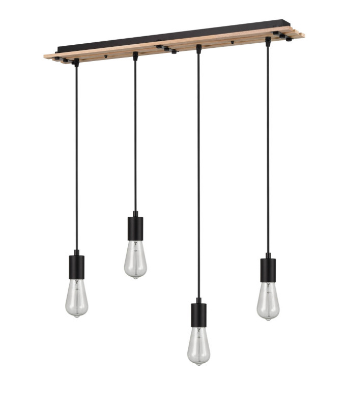 Подвесной светильник 11*76*133 см, 4*E27 черный, бежевый Vele Luce Tendenza VL6492P14