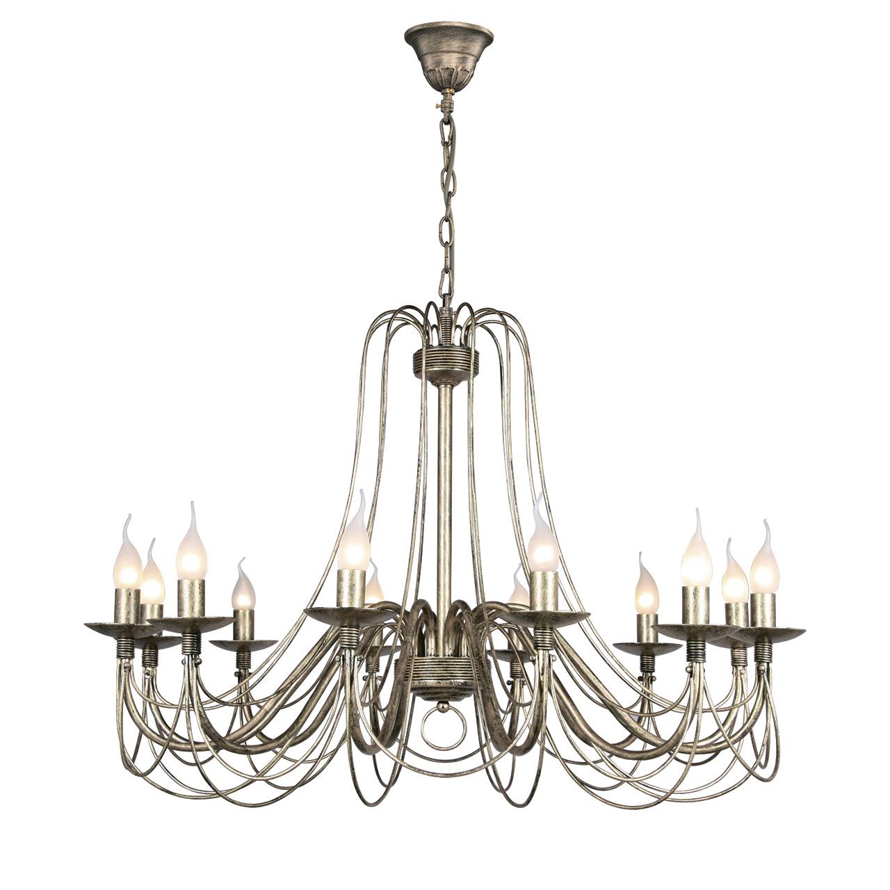 Подвесная люстра F-Promo Chateau 2163-12P, D920*H650/1350, коричневый с золотом