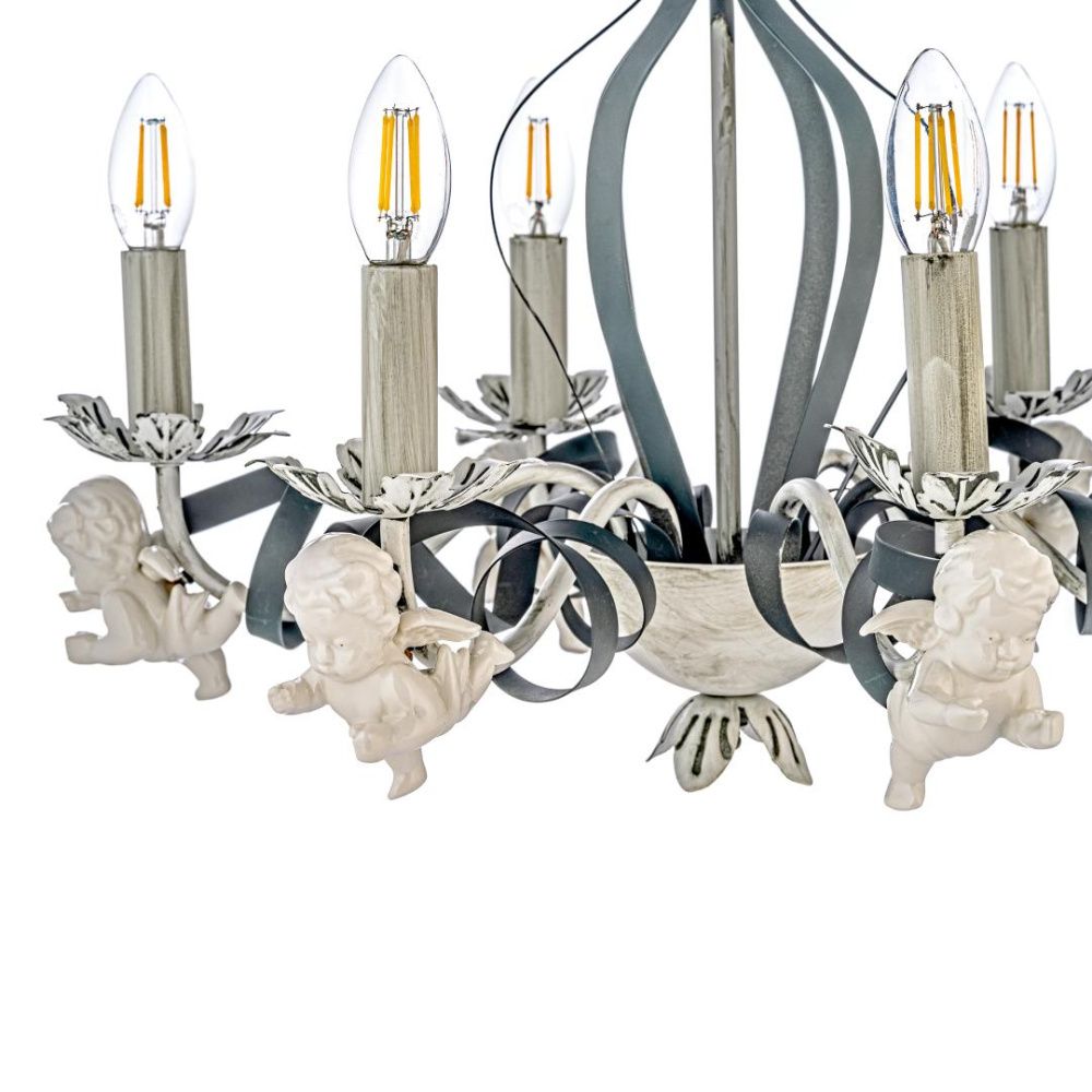 Люстра *55*49 см, 6*E14*40W, Arti Lampadari Surano Surano E 1.1.6 S, Серый