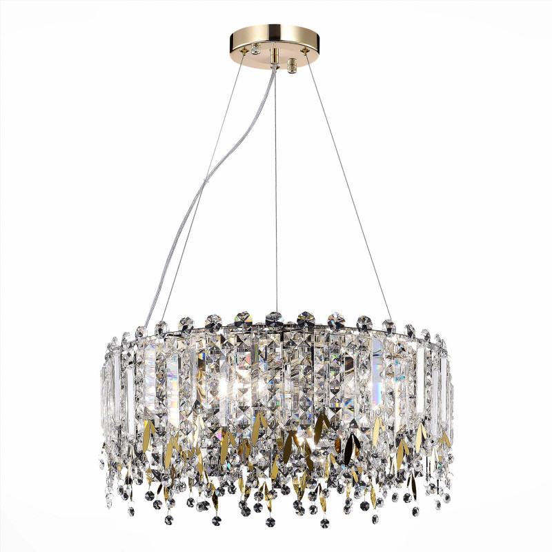 Люстра подвесная 49 см, 240W, ST LUCE DESIO SL1655.203.06 Золотистый