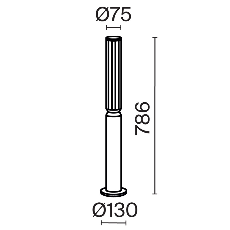 Садово-парковый светильник 7,5*78,5 см, LED, 12W, 3000К, Maytoni Lit O593FL-L12BR3K коричневый