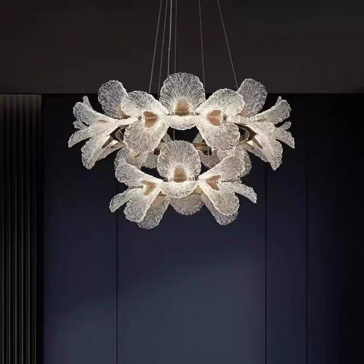 Люстра 8856-800+500, D800*D500/H400 LED, 208W, 3000/4000/6000K, Alva Donna, золото/шампань