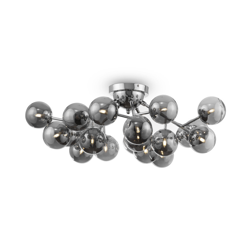 Потолочная люстра Maytoni Dallas MOD545PL-20CH, диаметр 75 см, хром, дымчатое стекло