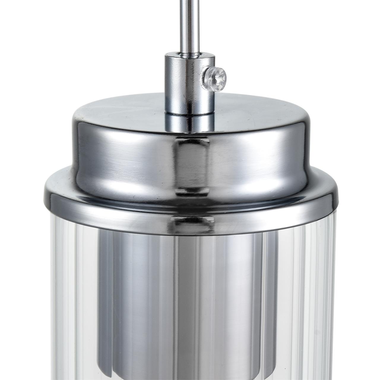 Подвесной светильник 10*80 см, 1*E14 Lumion ISHA 8102/1A хром, прозрачный