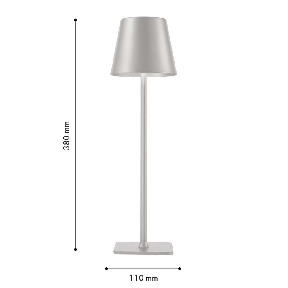 Настольная лампа 11*38 см, 1*LED, 3,5W, 4000K, F-Promo Pyari 4617-1T, серый